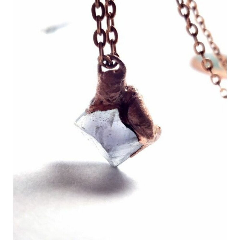 Flourite crystal necklace handmade - Picture 7 of 12
